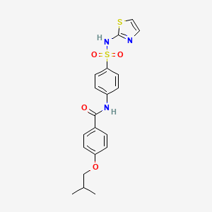 molecular formula C20H21N3O4S2 B3670753 4-isobutoxy-N-{4-[(1,3-thiazol-2-ylamino)sulfonyl]phenyl}benzamide 