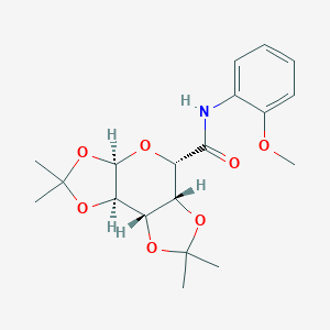molecular formula C19H25NO7 B367078 (1S,2R,6R,8S,9R)-N-(2-methoxyphenyl)-4,4,11,11-tetramethyl-3,5,7,10,12-pentaoxatricyclo[7.3.0.0^{2,6}]dodecane-8-carboxamide CAS No. 452316-80-2