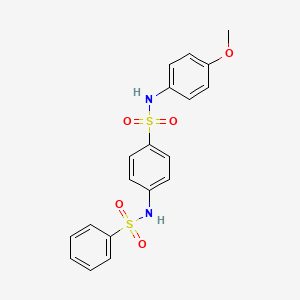 molecular formula C19H18N2O5S2 B3670789 N-(4-methoxyphenyl)-4-[(phenylsulfonyl)amino]benzenesulfonamide 