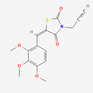 (5E)-3-(prop-2-yn-1-yl)-5-(2,3,4-trimethoxybenzylidene)-1,3-thiazolidine-2,4-dione