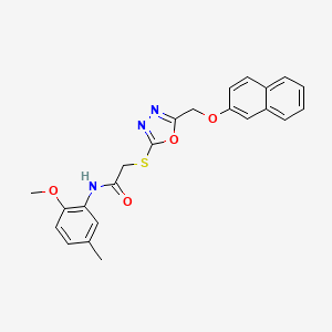 N-(2-methoxy-5-methylphenyl)-2-({5-[(2-naphthyloxy)methyl]-1,3,4-oxadiazol-2-yl}thio)acetamide