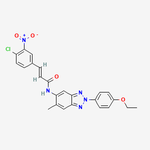 3-(4-chloro-3-nitrophenyl)-N-[2-(4-ethoxyphenyl)-6-methyl-2H-1,2,3-benzotriazol-5-yl]acrylamide