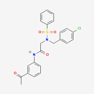 N-(3-acetylphenyl)-N~2~-(4-chlorobenzyl)-N~2~-(phenylsulfonyl)glycinamide