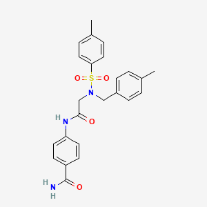 4-({N-(4-methylbenzyl)-N-[(4-methylphenyl)sulfonyl]glycyl}amino)benzamide