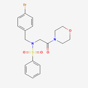 N-(4-bromobenzyl)-N-[2-(4-morpholinyl)-2-oxoethyl]benzenesulfonamide