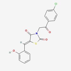 3-[2-(4-chlorophenyl)-2-oxoethyl]-5-(2-hydroxybenzylidene)-1,3-thiazolidine-2,4-dione