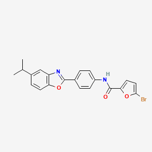 5-bromo-N-{4-[5-(propan-2-yl)-1,3-benzoxazol-2-yl]phenyl}furan-2-carboxamide