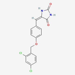 5-{4-[(2,4-dichlorobenzyl)oxy]benzylidene}-2,4-imidazolidinedione