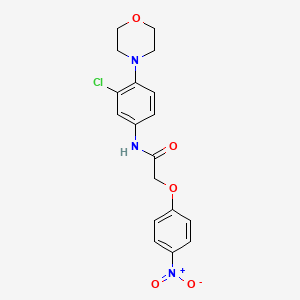 molecular formula C18H18ClN3O5 B3670932 N-[3-chloro-4-(4-morpholinyl)phenyl]-2-(4-nitrophenoxy)acetamide 