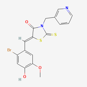 5-(2-bromo-4-hydroxy-5-methoxybenzylidene)-3-(3-pyridinylmethyl)-2-thioxo-1,3-thiazolidin-4-one