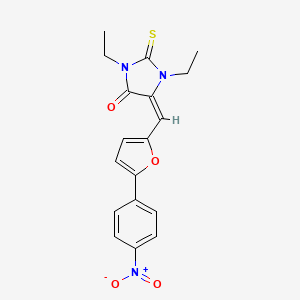 1,3-diethyl-5-{[5-(4-nitrophenyl)-2-furyl]methylene}-2-thioxo-4-imidazolidinone