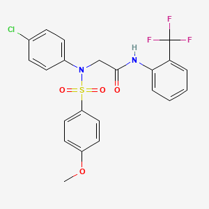 N~2~-(4-chlorophenyl)-N~2~-[(4-methoxyphenyl)sulfonyl]-N~1~-[2-(trifluoromethyl)phenyl]glycinamide