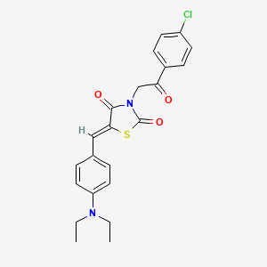 3-[2-(4-chlorophenyl)-2-oxoethyl]-5-[4-(diethylamino)benzylidene]-1,3-thiazolidine-2,4-dione