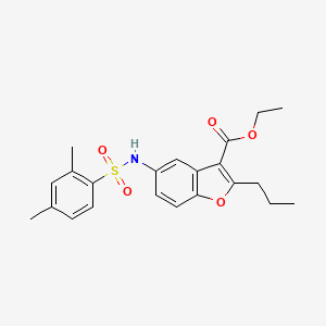 ethyl 5-{[(2,4-dimethylphenyl)sulfonyl]amino}-2-propyl-1-benzofuran-3-carboxylate