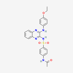 N-{4-[({3-[(4-ethoxyphenyl)amino]-2-quinoxalinyl}amino)sulfonyl]phenyl}acetamide