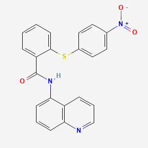 2-[(4-nitrophenyl)thio]-N-5-quinolinylbenzamide