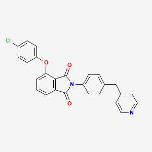 molecular formula C26H17ClN2O3 B3671049 4-(4-chlorophenoxy)-2-[4-(4-pyridinylmethyl)phenyl]-1H-isoindole-1,3(2H)-dione 