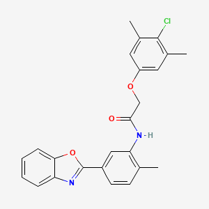 N-[5-(1,3-benzoxazol-2-yl)-2-methylphenyl]-2-(4-chloro-3,5-dimethylphenoxy)acetamide