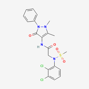 N~2~-(2,3-dichlorophenyl)-N-(1,5-dimethyl-3-oxo-2-phenyl-2,3-dihydro-1H-pyrazol-4-yl)-N~2~-(methylsulfonyl)glycinamide