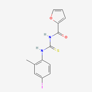 molecular formula C13H11IN2O2S B3671114 N-{[(4-iodo-2-methylphenyl)amino]carbonothioyl}-2-furamide 