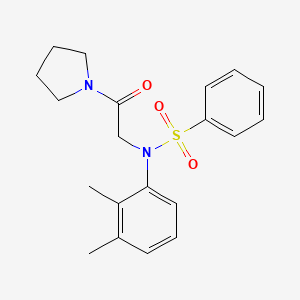 N-(2,3-dimethylphenyl)-N-(2-oxo-2-pyrrolidin-1-ylethyl)benzenesulfonamide