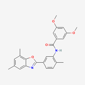 N-[5-(5,7-dimethyl-1,3-benzoxazol-2-yl)-2-methylphenyl]-3,5-dimethoxybenzamide