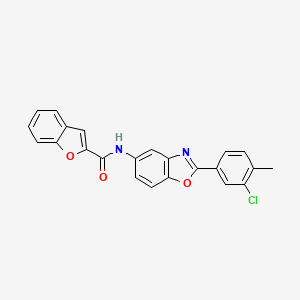 molecular formula C23H15ClN2O3 B3671146 N-[2-(3-chloro-4-methylphenyl)-1,3-benzoxazol-5-yl]-1-benzofuran-2-carboxamide 