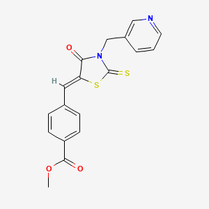 methyl 4-{[4-oxo-3-(3-pyridinylmethyl)-2-thioxo-1,3-thiazolidin-5-ylidene]methyl}benzoate