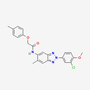 N-[2-(3-chloro-4-methoxyphenyl)-6-methyl-2H-benzotriazol-5-yl]-2-(4-methylphenoxy)acetamide