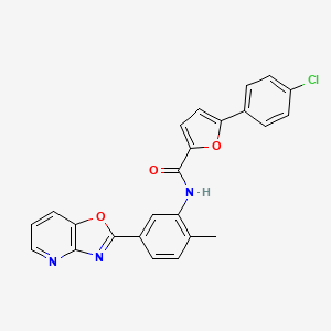 5-(4-Chlorophenyl)-N-(2-methyl-5-{[1,3]oxazolo[4,5-B]pyridin-2-YL}phenyl)furan-2-carboxamide