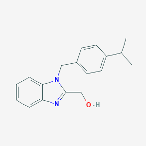molecular formula C18H20N2O B367122 (1-(4-isopropylbenzyl)-1H-benzo[d]imidazol-2-yl)methanol CAS No. 537009-70-4