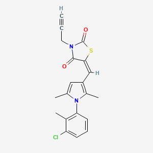 5-{[1-(3-chloro-2-methylphenyl)-2,5-dimethyl-1H-pyrrol-3-yl]methylene}-3-(2-propyn-1-yl)-1,3-thiazolidine-2,4-dione