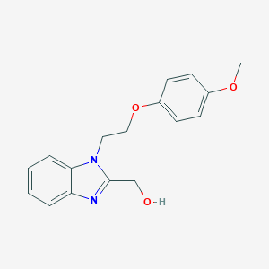 molecular formula C17H18N2O3 B367123 {1-[2-(4-methoxyphenoxy)ethyl]-1H-benzimidazol-2-yl}methanol CAS No. 440097-88-1