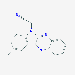 molecular formula C17H12N4 B367125 (9-methyl-6H-indolo[2,3-b]quinoxalin-6-yl)acetonitrile CAS No. 613660-09-6