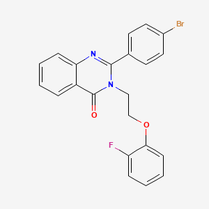 molecular formula C22H16BrFN2O2 B3671270 2-(4-bromophenyl)-3-[2-(2-fluorophenoxy)ethyl]-4(3H)-quinazolinone 