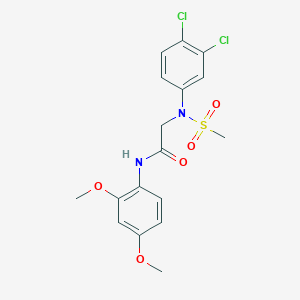 N~2~-(3,4-dichlorophenyl)-N~1~-(2,4-dimethoxyphenyl)-N~2~-(methylsulfonyl)glycinamide