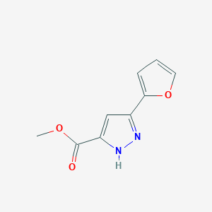 molecular formula C9H8N2O3 B367129 methyl 3-(2-furyl)-1H-pyrazole-5-carboxylate CAS No. 34042-72-3