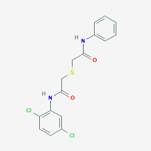 molecular formula C16H14Cl2N2O2S B3671291 2-[(2-anilino-2-oxoethyl)thio]-N-(2,5-dichlorophenyl)acetamide 