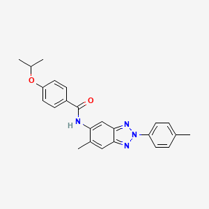 4-isopropoxy-N-[6-methyl-2-(4-methylphenyl)-2H-1,2,3-benzotriazol-5-yl]benzamide