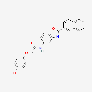 molecular formula C26H20N2O4 B3671314 2-(4-methoxyphenoxy)-N-[2-(2-naphthyl)-1,3-benzoxazol-5-yl]acetamide 