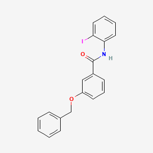 molecular formula C20H16INO2 B3671332 3-(benzyloxy)-N-(2-iodophenyl)benzamide 