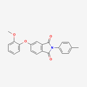 molecular formula C22H17NO4 B3671351 5-(2-methoxyphenoxy)-2-(4-methylphenyl)-1H-isoindole-1,3(2H)-dione 