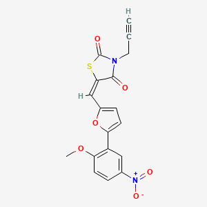 5-{[5-(2-methoxy-5-nitrophenyl)-2-furyl]methylene}-3-(2-propyn-1-yl)-1,3-thiazolidine-2,4-dione