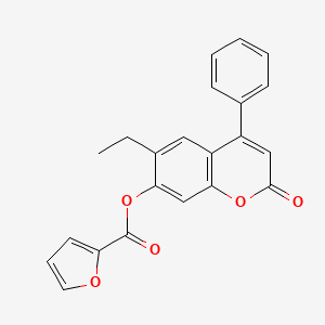 6-ethyl-2-oxo-4-phenyl-2H-chromen-7-yl 2-furoate