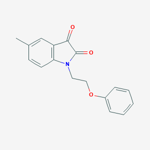 molecular formula C17H15NO3 B367139 5-Methyl-1-(2-phenoxyethyl)indole-2,3-dione CAS No. 620931-47-7