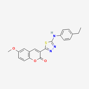 3-{5-[(4-ethylphenyl)amino]-1,3,4-thiadiazol-2-yl}-6-methoxy-2H-chromen-2-one