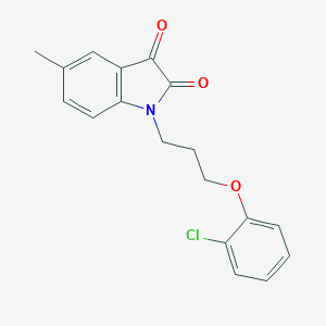 molecular formula C18H16ClNO3 B367140 1-[3-(2-Chlorophenoxy)propyl]-5-methylindole-2,3-dione CAS No. 620931-64-8