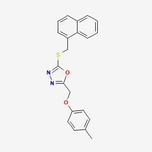 2-[(4-methylphenoxy)methyl]-5-[(1-naphthylmethyl)thio]-1,3,4-oxadiazole