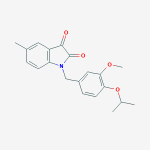 molecular formula C20H21NO4 B367141 1-(4-isopropoxy-3-methoxybenzyl)-5-methyl-1H-indole-2,3-dione CAS No. 620931-71-7
