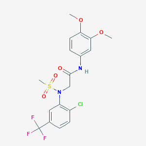 N~2~-[2-chloro-5-(trifluoromethyl)phenyl]-N~1~-(3,4-dimethoxyphenyl)-N~2~-(methylsulfonyl)glycinamide